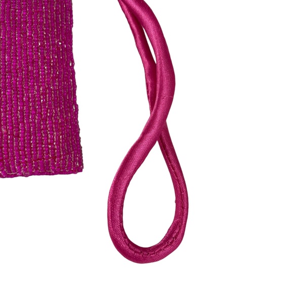 Hand-Beaded Tropical Seahorse Clutch Coin Purse Wallet Pink Island Vibes Sealife - Picture 11 of 14